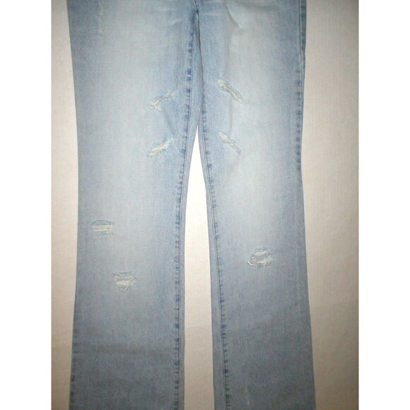 New Womens NWT Designer See by Chloe Jeans 29 Flare Jeans Paris Destroyed Light - Picture 3 of 9